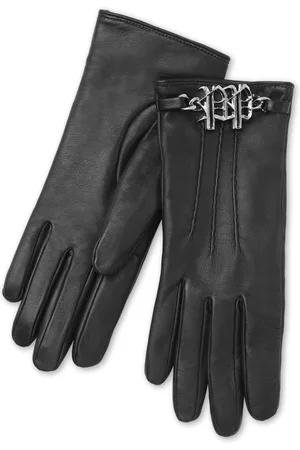 Philipp Plein Logo-plaque nappa-leather gloves