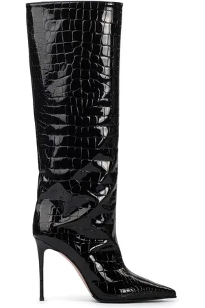 LE SILLA Eva 120mm croc-embossed leather boots