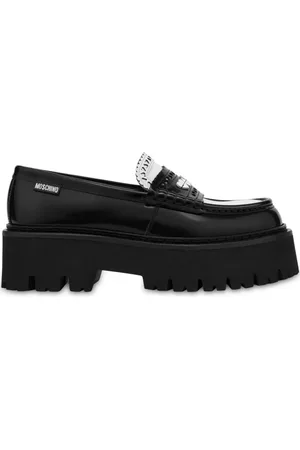 Moschino Colour-block leather platform loafers