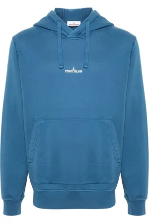 Stone Island Logo-print cotton hoodie