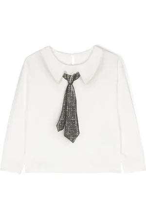 MONNALISA Tie-print cotton T-shirt