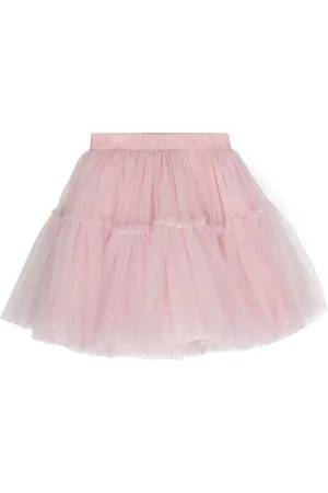 MONNALISA Logo-waistband tutu skirt