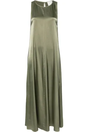FORTE FORTE Sleeveless satin maxi dress