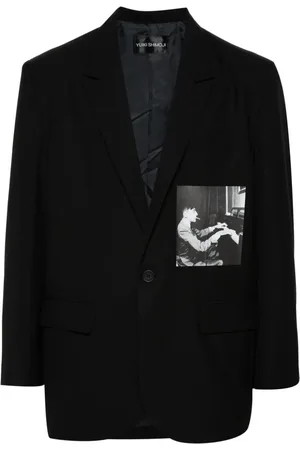 Yuiki Shimoji Printed single-breasted blazer