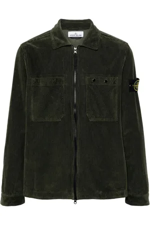 Stone Island Compass-badge corduroy shirt jacket