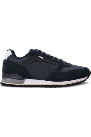 HUGO BOSS Suede-trimmed mesh sneakers