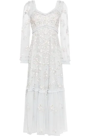 Needle & Thread Blossom Chain floral-embroidery midi dress