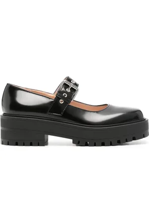 Gianvito Rossi Buckle-fastening leather loafers