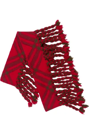 Burberry Check wool skinny scarf