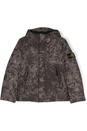 Stone Island Compass-badge hooded down jacket