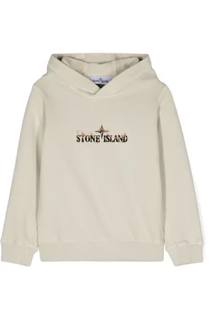 Stone Island Logo-print cotton hoodie