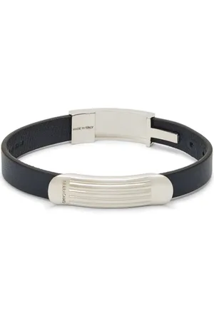 Salvatore Ferragamo Logo-engraved leather bracelet