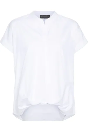 LORENA ANTONIAZZI Gathered poplin blouse