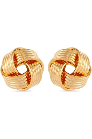 Susan Caplan 1990s knot-motif stud earrings