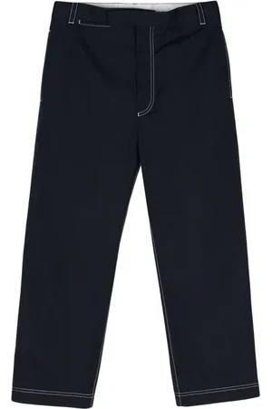 Thom Browne Contrast-stitching straight-leg trousers