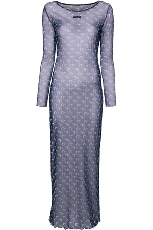 Marine Serre Crescent Moon-print maxi dress