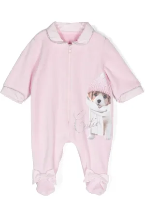 Lapin House Dog-print bow-detail pyjamas