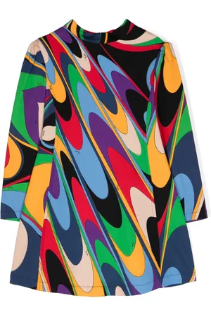 PUCCI Junior Onde-print A-line dress