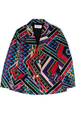 PUCCI Junior Graphic-print single-breasted blazer