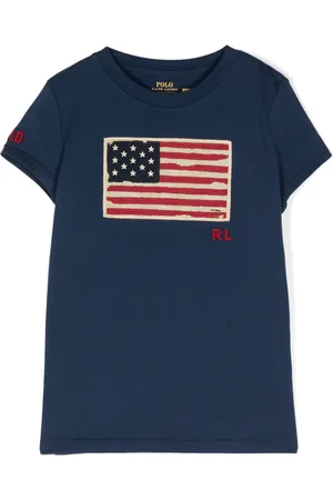 Ralph Lauren Flag-appliqu?? cotton T-shirt