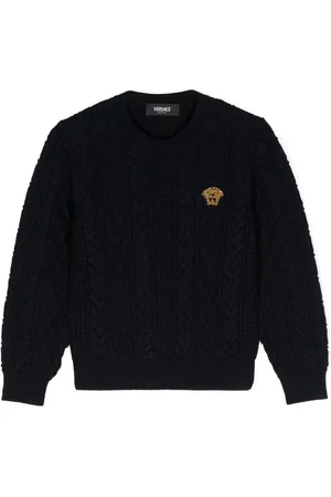 VERSACE Medusa Head cable-knit jumper
