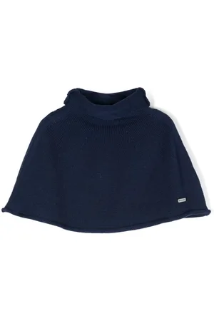 MONNALISA Logo-plaque knitted cape