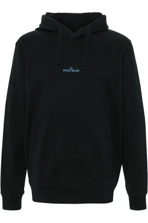 Stone Island Logo-print cotton hoodie