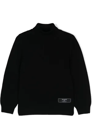 Balmain Logo-tag wool jumper