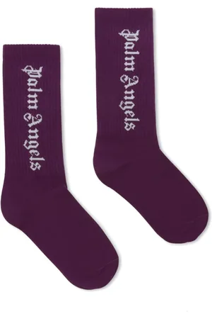 Palm Angels Logo-jacquard cotton socks