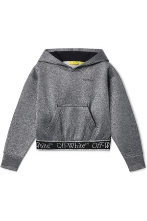 OFF-WHITE Bookish Logo Band metallic hoodie