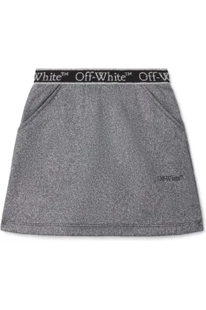OFF-WHITE Bookish logo-waistband cotton skirt