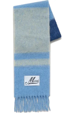 Marni Fringed brushed-knit scarf