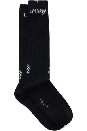 Marni Logo-embroidered cotton-blend socks