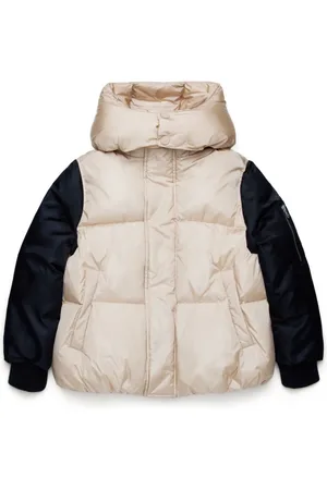 Maison Margiela Logo-appliqu?? two-tone puffer jacket