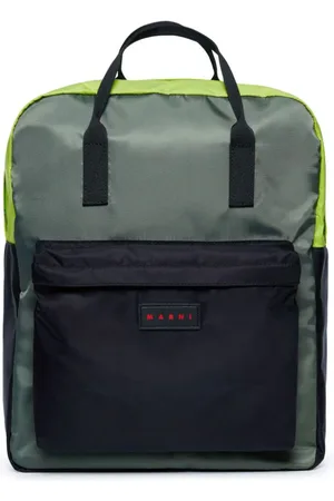 Marni Colour-block logo-appliqu?? backpack