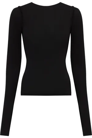Maison Margiela Two-tone exposed-seam top