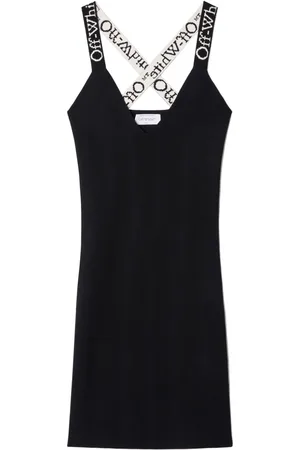 OFF-WHITE Logo-jacquard mini dress