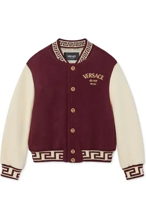 VERSACE Logo-embroidered bomber jacket