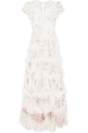 Needle & Thread Paradise Garden ruffle-detail dress