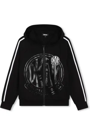 DKNY Logo-print zipped hoodie