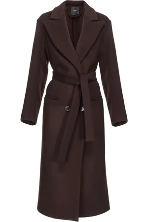 Pinko Tie-fastening double-breasted coat