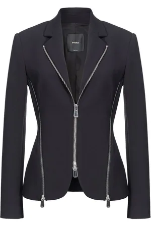 Pinko Zipped crepe notch-lapel blazer