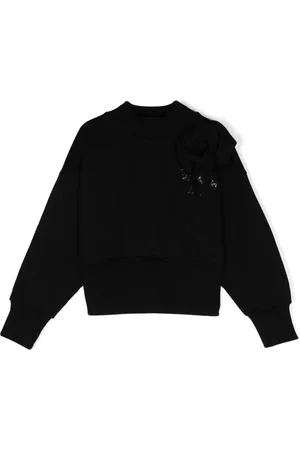 Balmain Floral-appliqu?? cotton sweatshirt