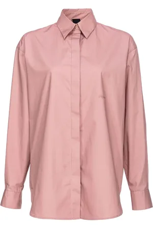 Pinko Logo-embroidered cotton shirt