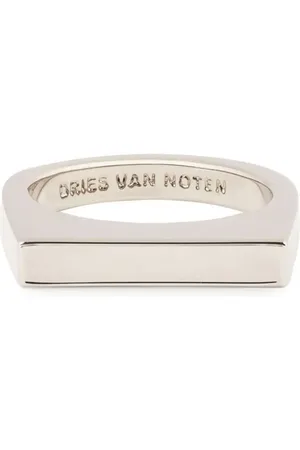 DRIES VAN NOTEN Logo-engraved signet ring