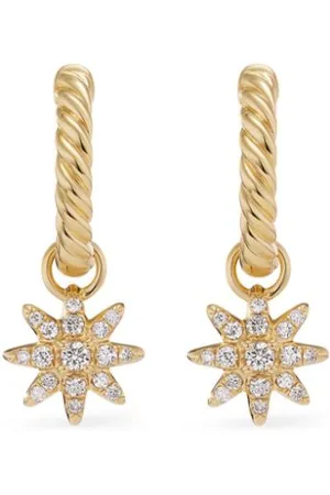 David Yurman 18kt yellow Petite Interchangeable Starburst drop earrings (18.1mm)