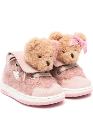 MONNALISA Bear-motif panelled sneakers
