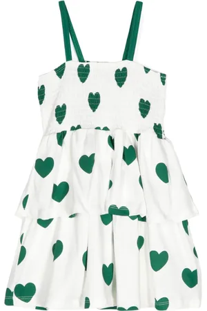 Mini Rodini Heart-print organic cotton dress
