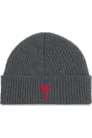 Ami Logo-embroidered wool beanie