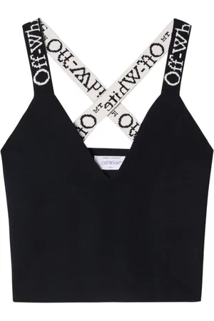 OFF-WHITE Logo-jacquard tank top